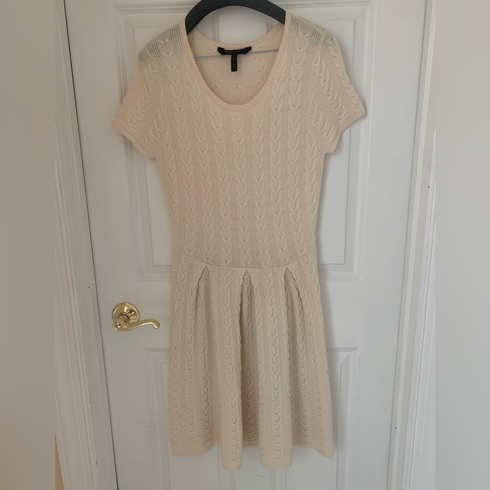BCBGMaxazria Women’s Size M white wool dress